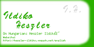 ildiko heszler business card